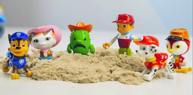 Смотреть Щенячий Патруль (PAW PATROL) и Шериф Келли: Играем с Кинетическим песком ВИДЕО ДЕТЯМ