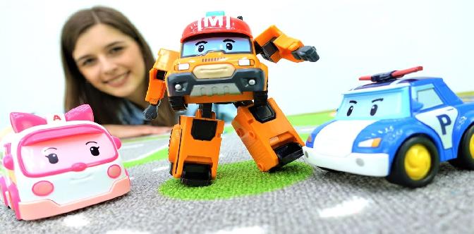 Смотреть Видео для детей: #Игрушки РОБОКАР ПОЛИ. Toy Club - Робокары #Поли и #Эмбер ищут Робокара МАРК