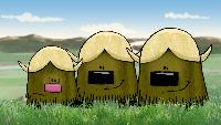 Квадратные зверюшки Сезон-1 Овцебык Милли мирит родителей